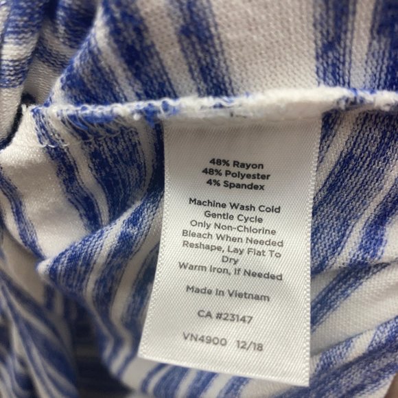 Talbots blue white striped nautical maxi dress XL - Picture 9 of 10